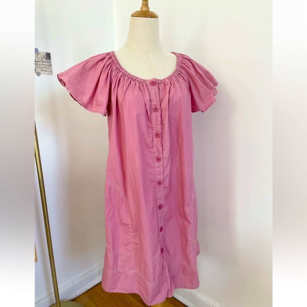 Rebecca Taylor Cotton Pink Dress with pocket size 2
